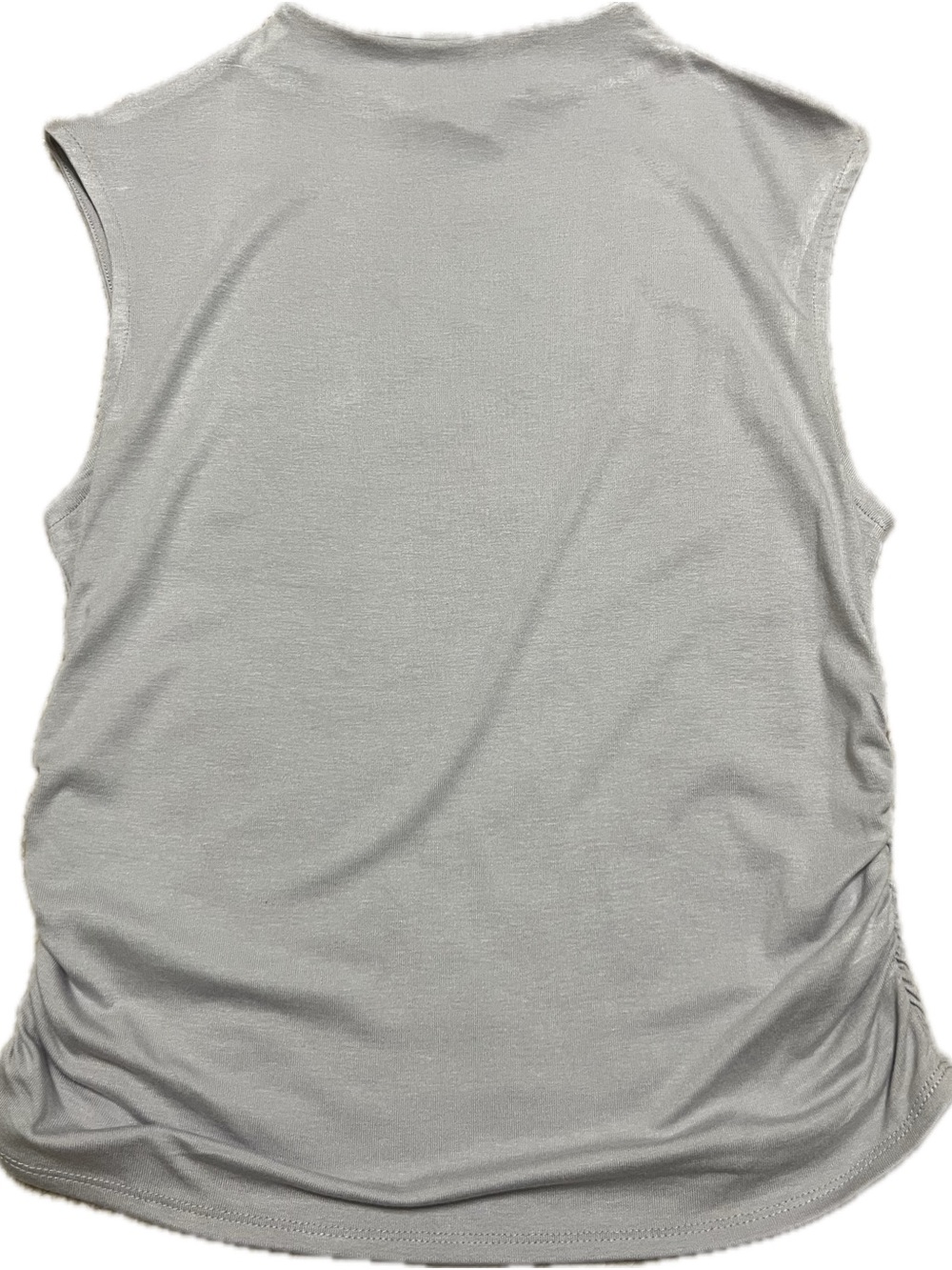 No Boundaries Light Gray Sleeveless Side-Ruched Tank Top